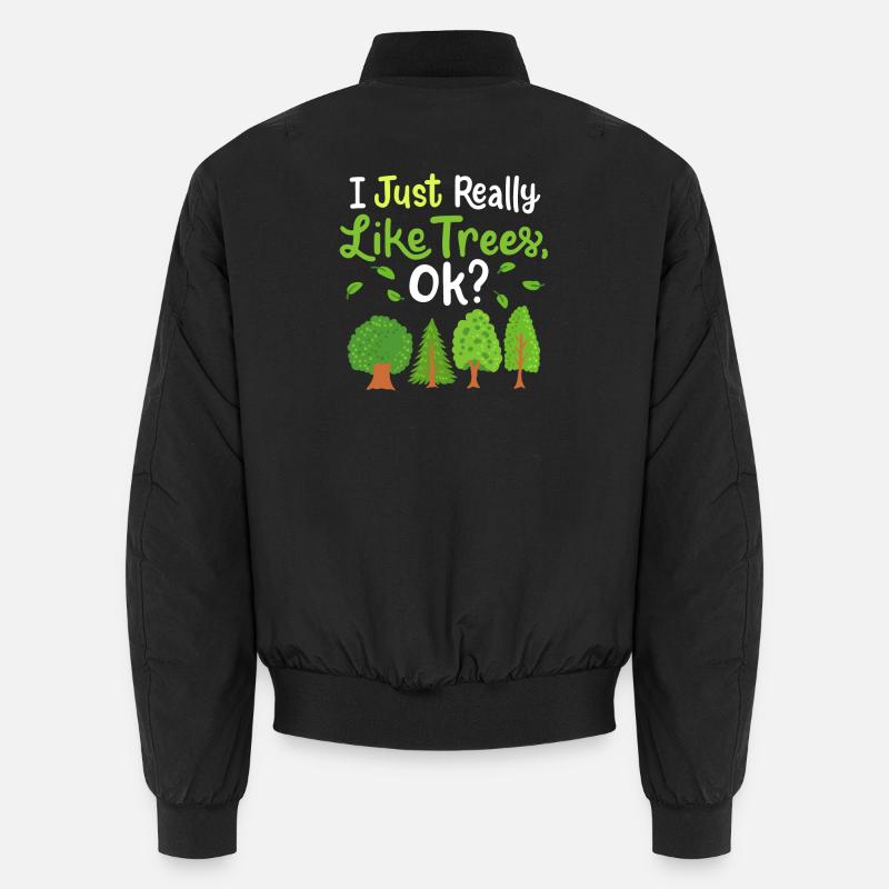 Trees Forest - Unisex Bomber Jacket - black