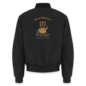 Deutscher Schäferhund - Unisex Bomberjacke - Schwarz - Hinten - AI Model Male 185 light (185cm)