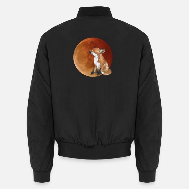 Moon fox in the evening light Unisex Bomber Jacket