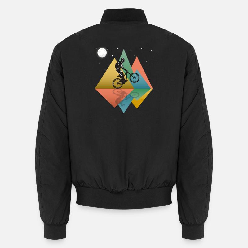 Mountain Biking Retro Unisex Bomber Jacket