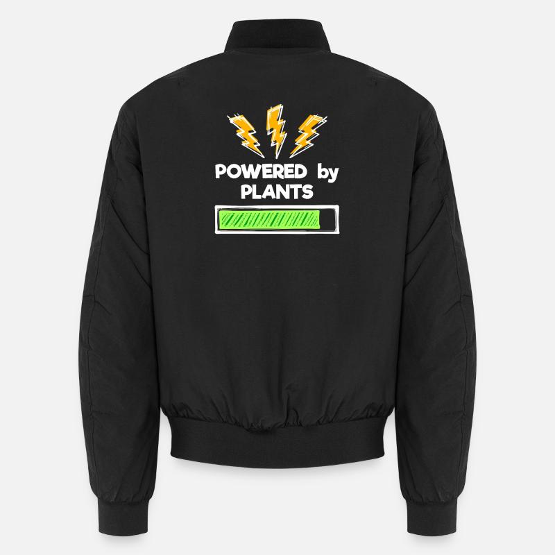 Environmentally Conscious Vegan Statement - Unisex Bomber Jacket - black