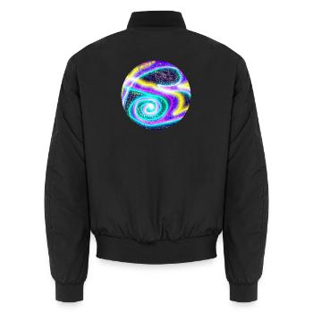 Nordlichter - Unisex Bomberjacke - Schwarz - Hinten - AI Model Male 185 light (185cm)