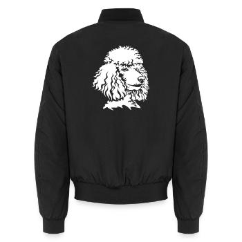 Tête de caniche « Black Edition » - Bomber unisexe - noir - Dos - AI Model Male 185 light (185cm)