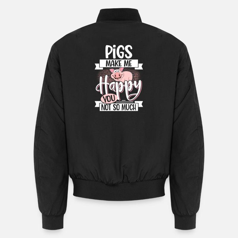 Schwein - Unisex Bomberjacke - Schwarz
