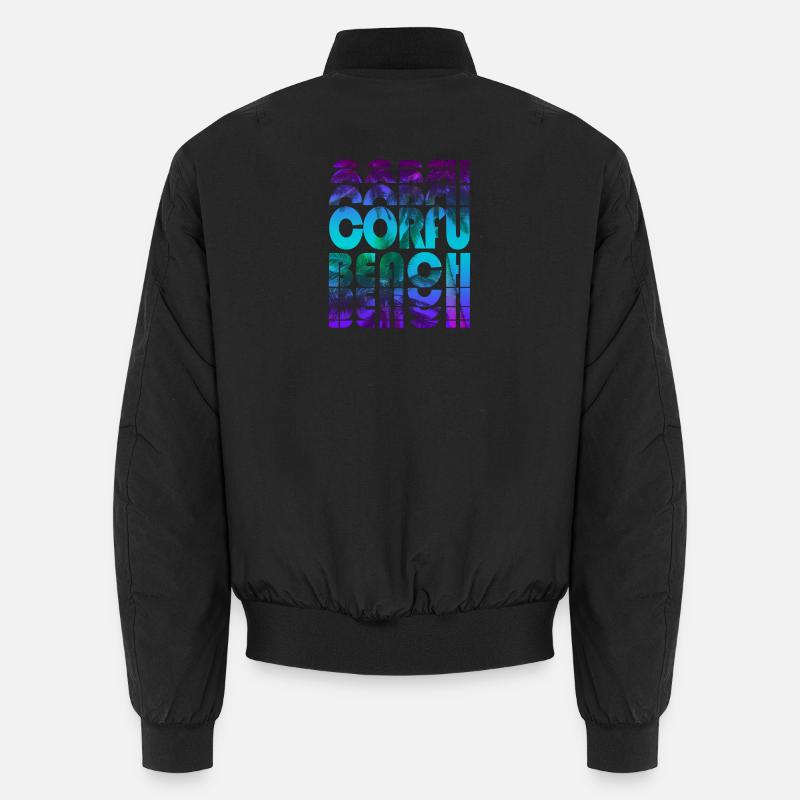 Corfu Beach Palm Design / Greece Unisex Bomber Jacket