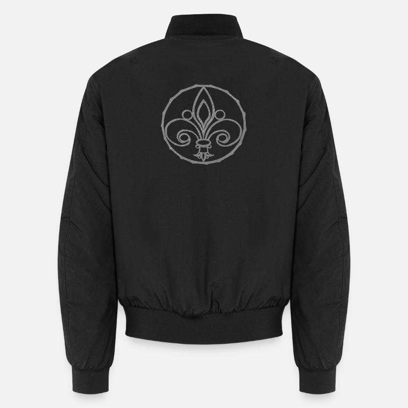 wappensymbole, fleur de lys Relief Unisex Bomberjacke