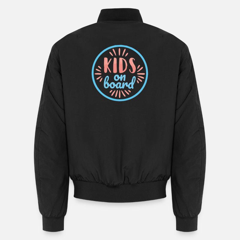 Kids on board - Unisex Bomber Jacket - black