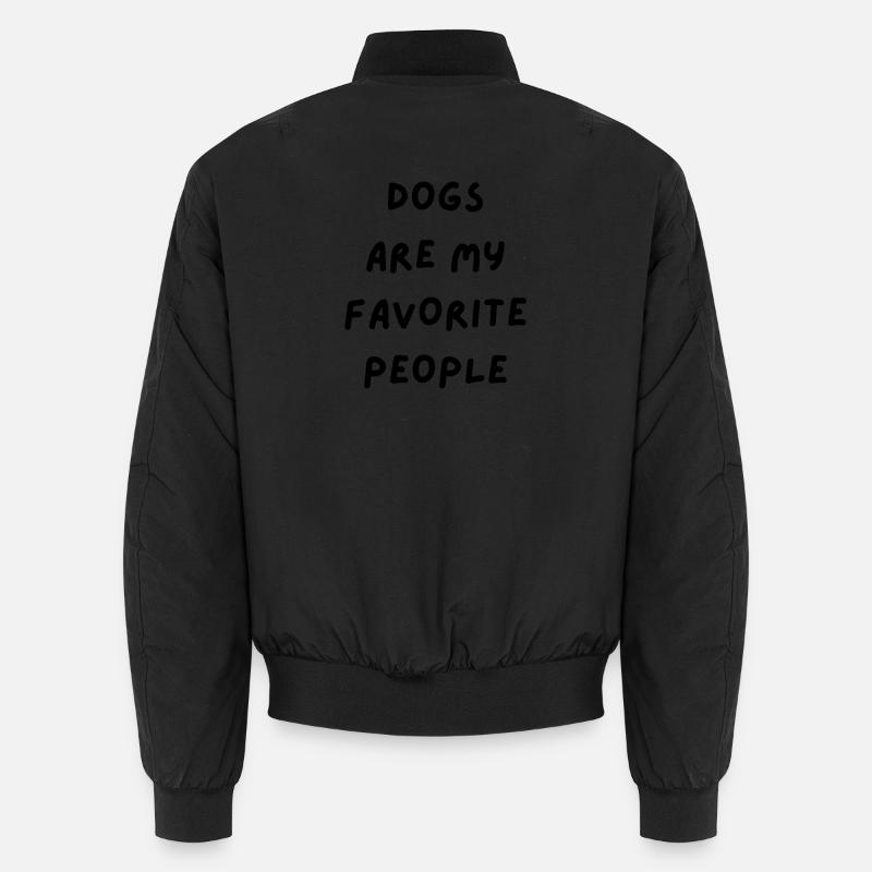 Les chiens sont mes personnes préférées Conception de texte Bomber unisexe