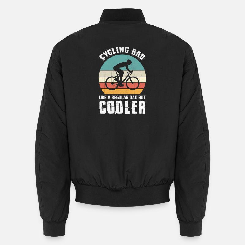 Fahrradfahrender Vater Unisex Bomberjacke