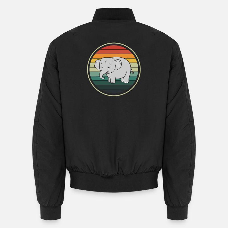Elephant Elephants - Unisex Bomber Jacket - black