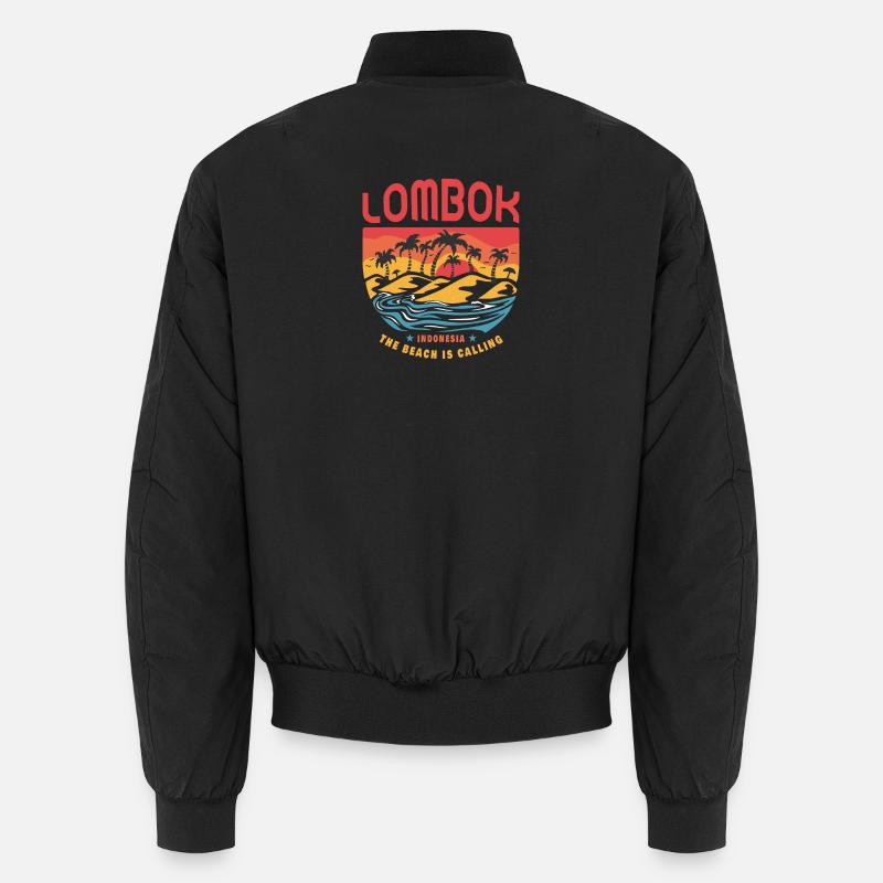 Lombok Indonesia Beach Design Unisex Bomber Jacket