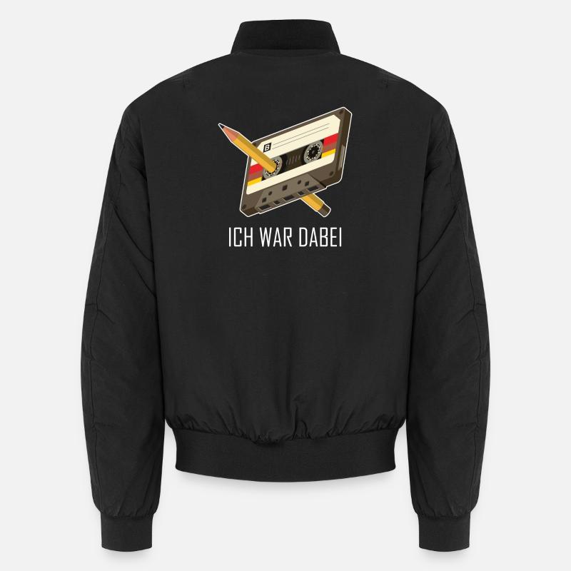 Kassette Bleistift 80er 90er Erinnerung Geschenk Unisex Bomberjacke