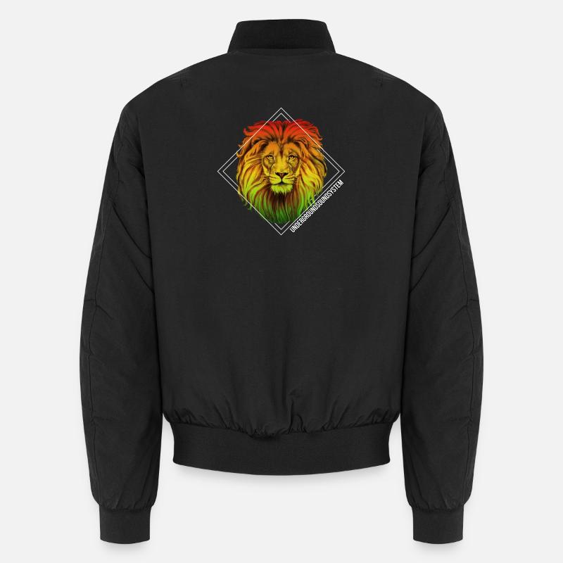 Regenbogenlöwe Diamond Muster Unisex Bomberjacke