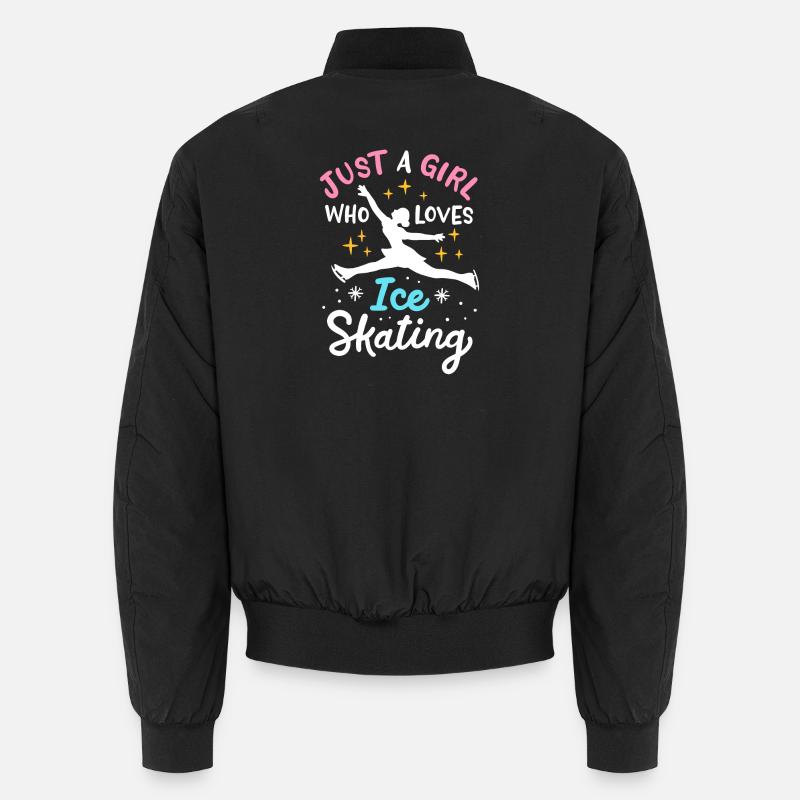 Eislaufen Eisläufer - Unisex Bomberjacke - Schwarz