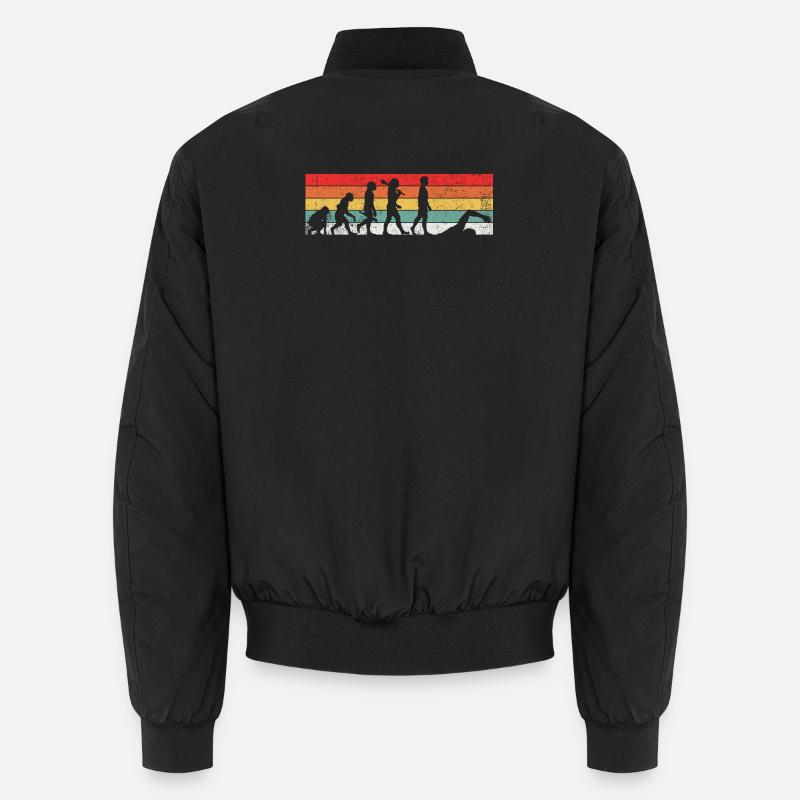 Schwimmen Schwimmer Evolution Unisex Bomberjacke