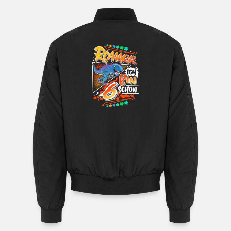 6. Kindergeburtstag Dino Dinosaurier Unisex Bomberjacke