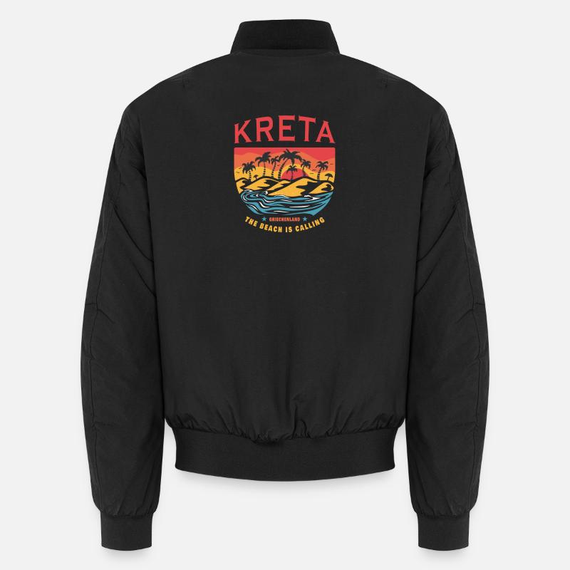 Crète Grèce Beach Design Bomber unisexe