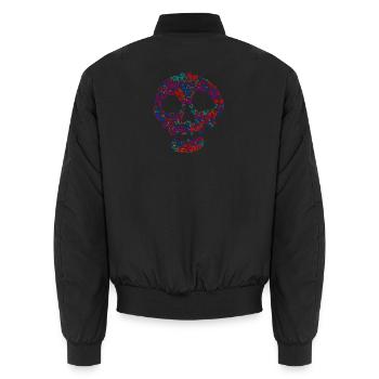 Totenkopf Fahrrad Radsport - Unisex Bomberjacke - Schwarz - Hinten - AI Model Male 185 light (185cm)