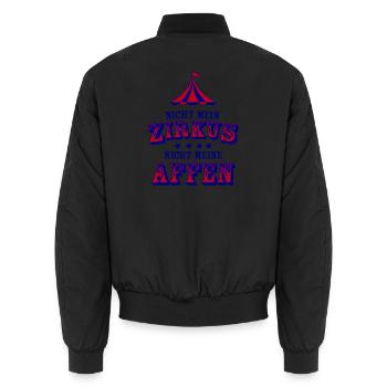 nicht mein zirkus - Unisex Bomberjacke - Schwarz - Hinten - AI Model Male 185 light (185cm)