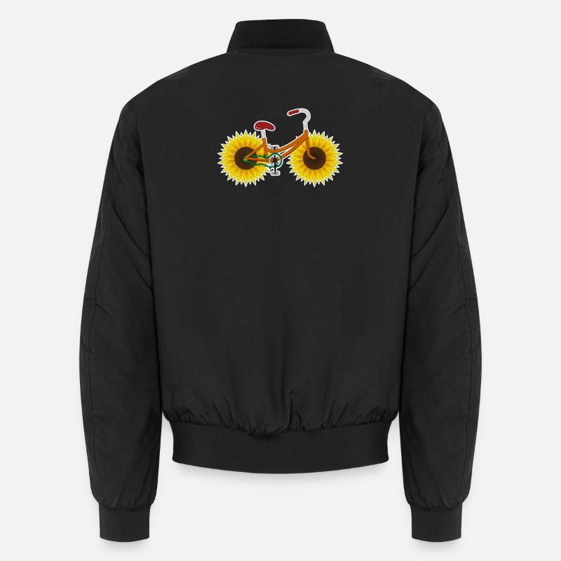Fahrrad Sonnenblume Unisex Bomberjacke