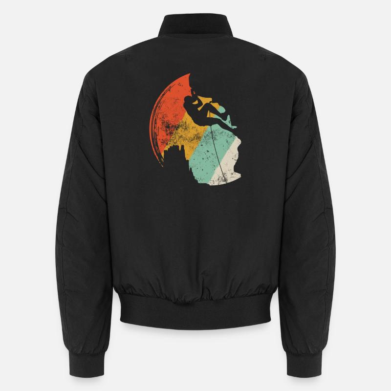 Silhouette de surf au coucher de soleil sur Retro Arc Bomber unisexe