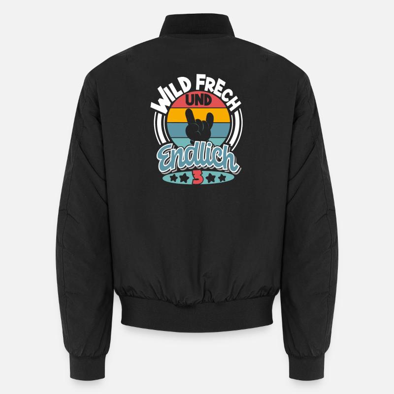 3. Geburtstag Wild Frech Und Endlich 3 Unisex Bomberjacke