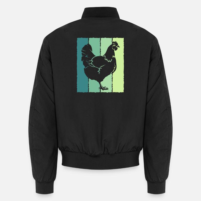 Chicken - Unisex Bomber Jacket - black