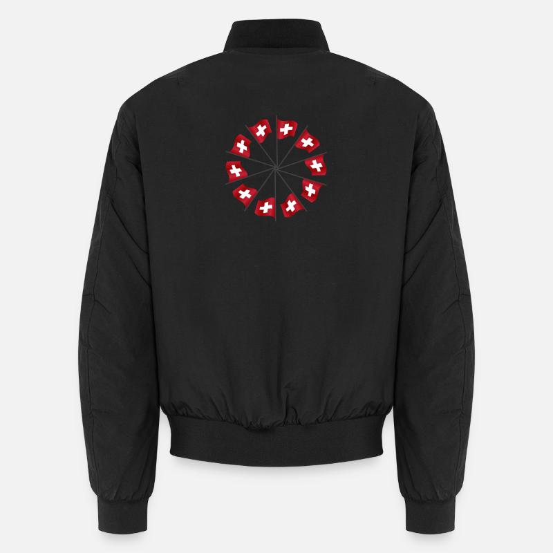 Schweizerfahnen | Swiss flags Unisex Bomberjacke