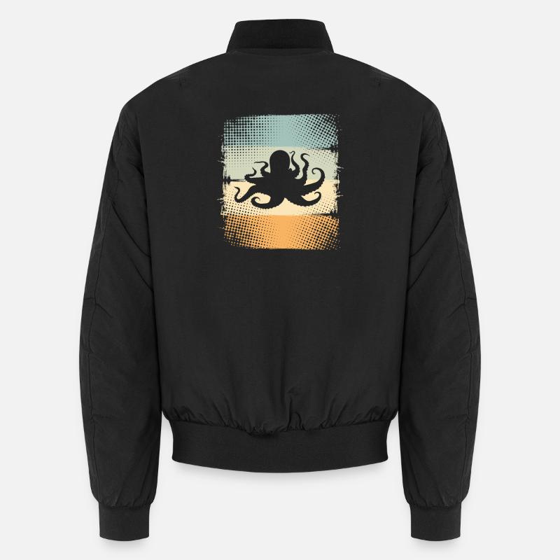 Octopus Octopus Octopus Octopus - Unisex Bomber Jacket - black