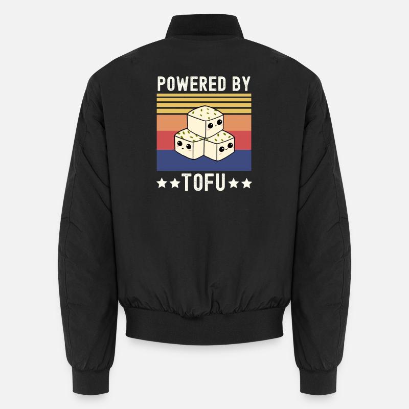 Tofu Vegan Vegans - Unisex Bomber Jacket - black