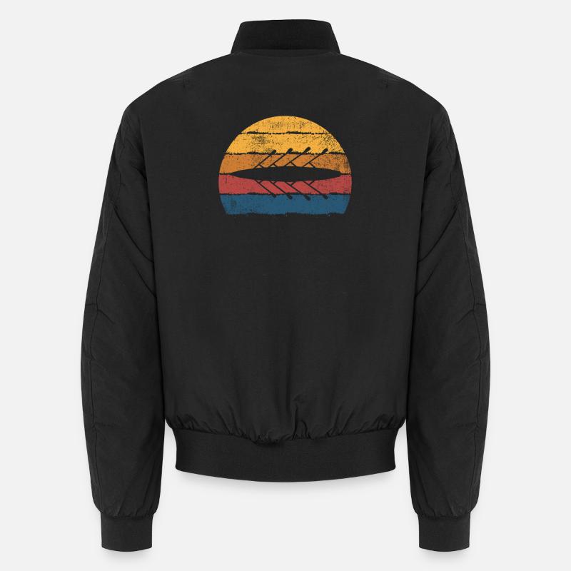 Rudern Ruderer Rudermannschaft - Unisex Bomberjacke - Schwarz