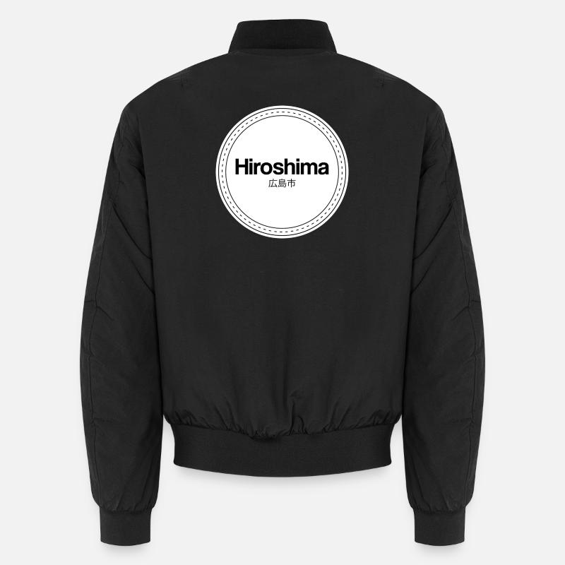 Hiroshima Stamp Logo - Unisex Bomber Jacket - black