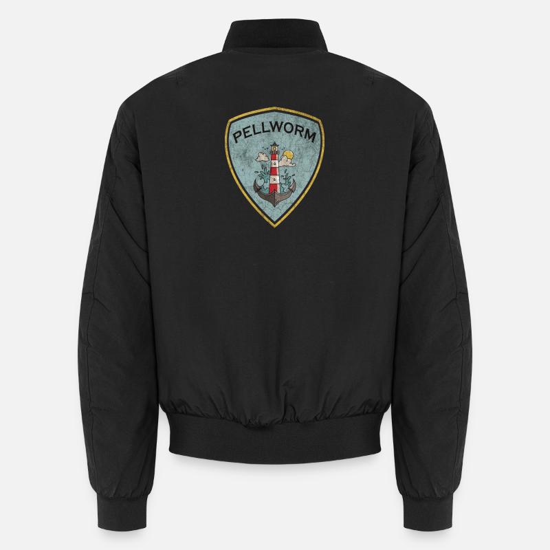 Pellworm Wappen Leuchtturm Design Unisex Bomberjacke