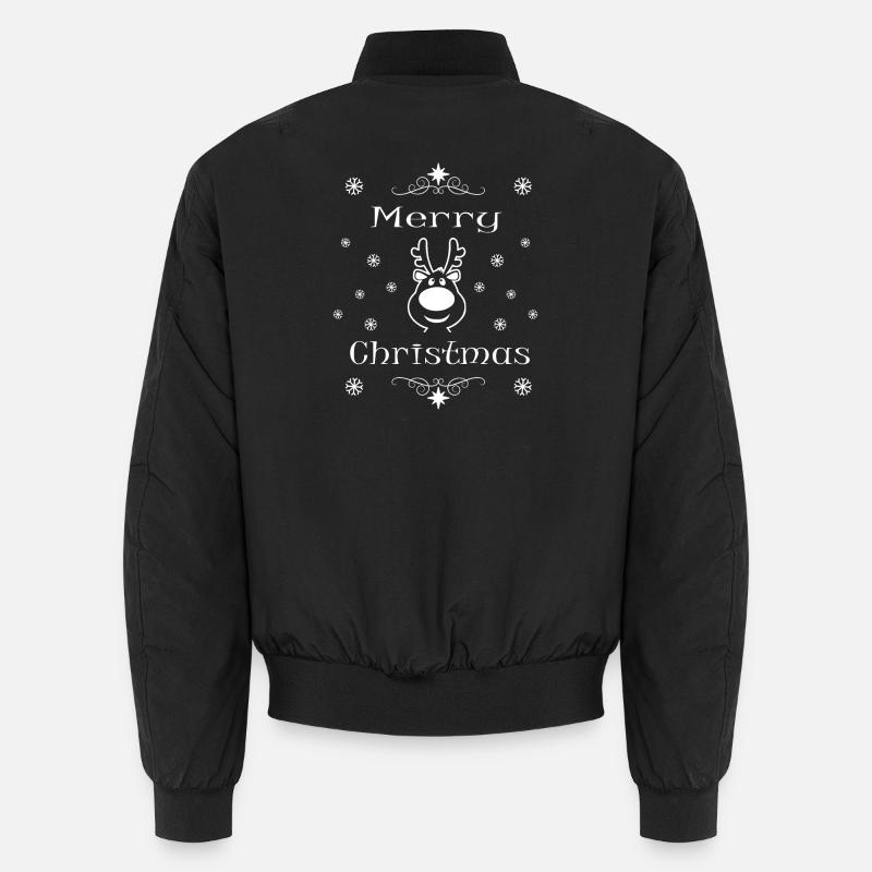 Weihnachten Rentier - Unisex Bomberjacke - Schwarz