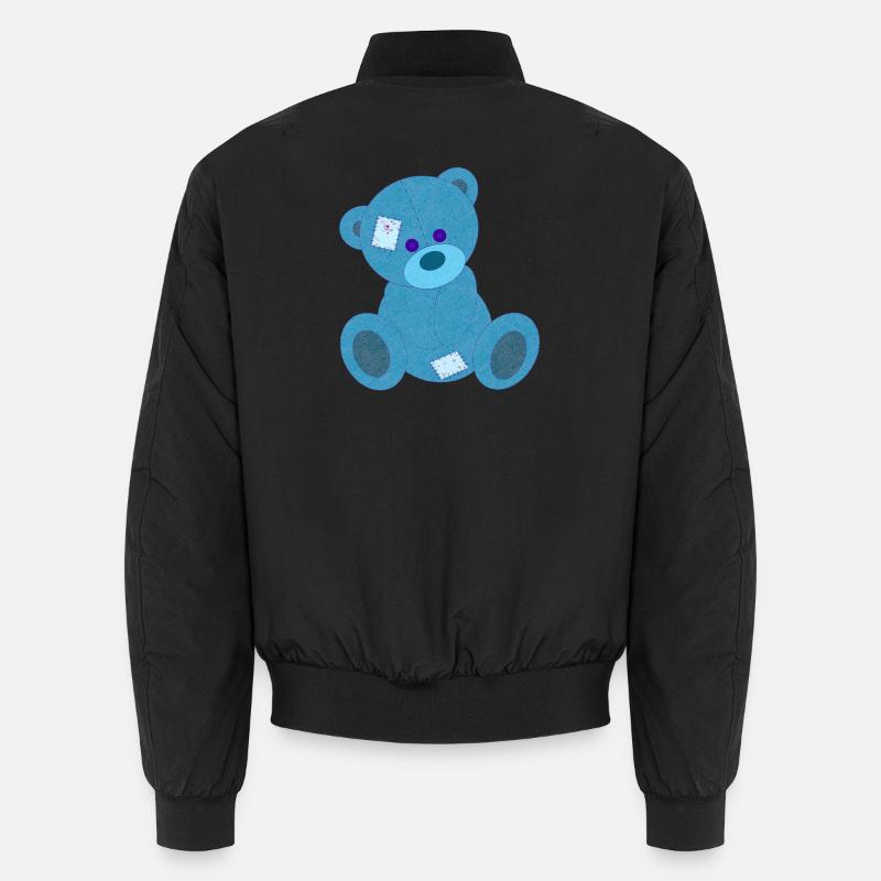 Blauer Bär - Unisex Bomberjacke - Schwarz