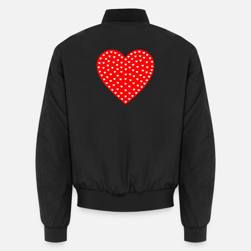 Herzflut Kleine Herzen Muster - Unisex Bomberjacke - Schwarz