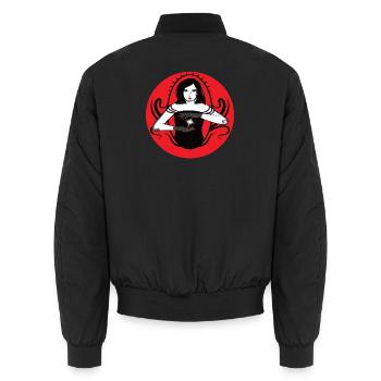 Mystic Witch with Star - Unisex Bomber Jacket - black - Back - AI Model Male 185 light (185cm)