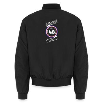 Fière D'être Du 48 Lozère France - Bomber unisexe - noir - Dos - AI Model Male 185 light (185cm)