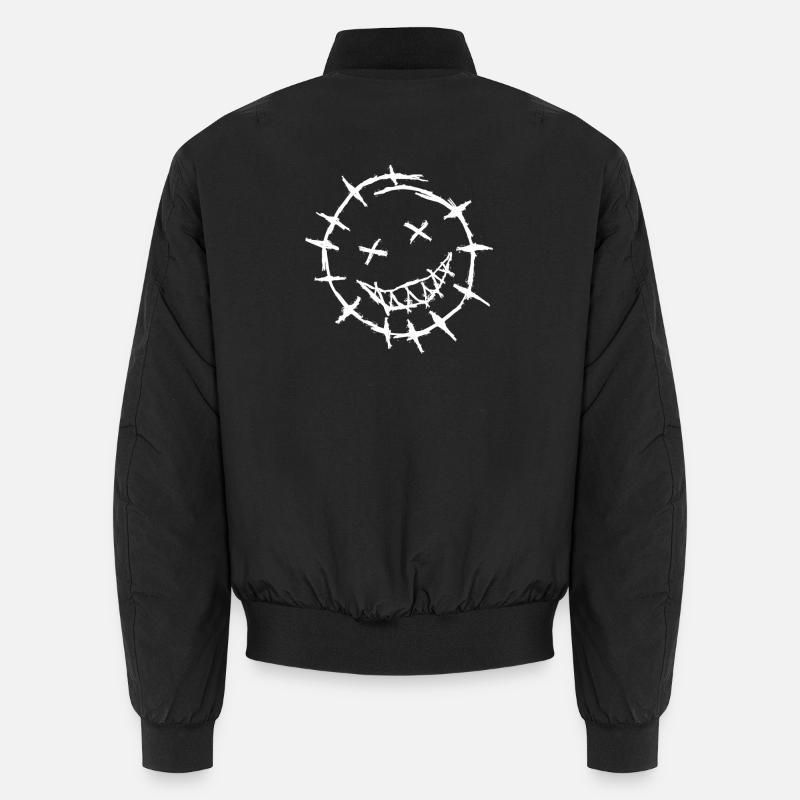 Smiley Stacheldraht Gesicht - barbed wire face Unisex Bomberjacke