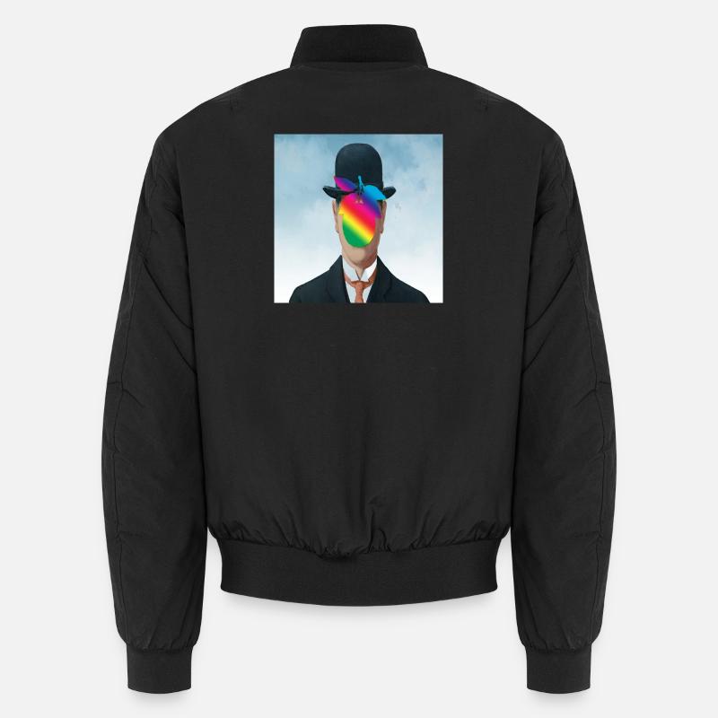 Regenbogen Apfel-Mann - Unisex Bomberjacke - Schwarz
