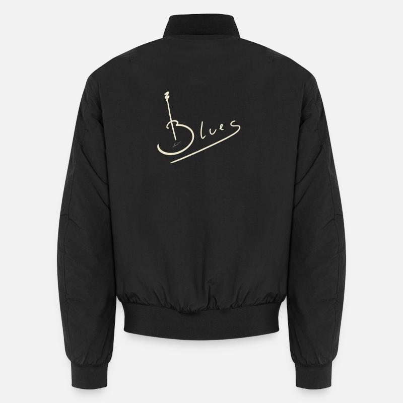 Blues guitar - Unisex Bomber Jacket - black
