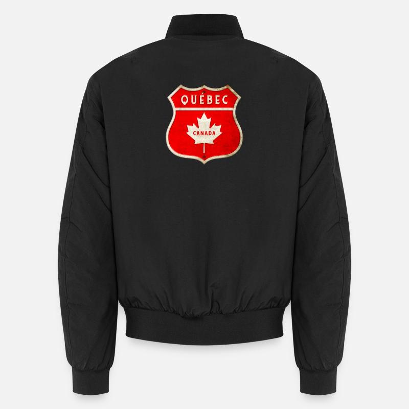 Québec Canada Coat of Arms Flags Design Unisex Bomber Jacket
