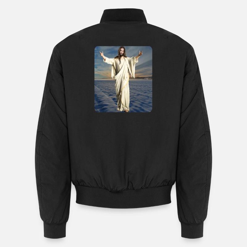 Jesusfigur Winter Unisex Bomberjacke