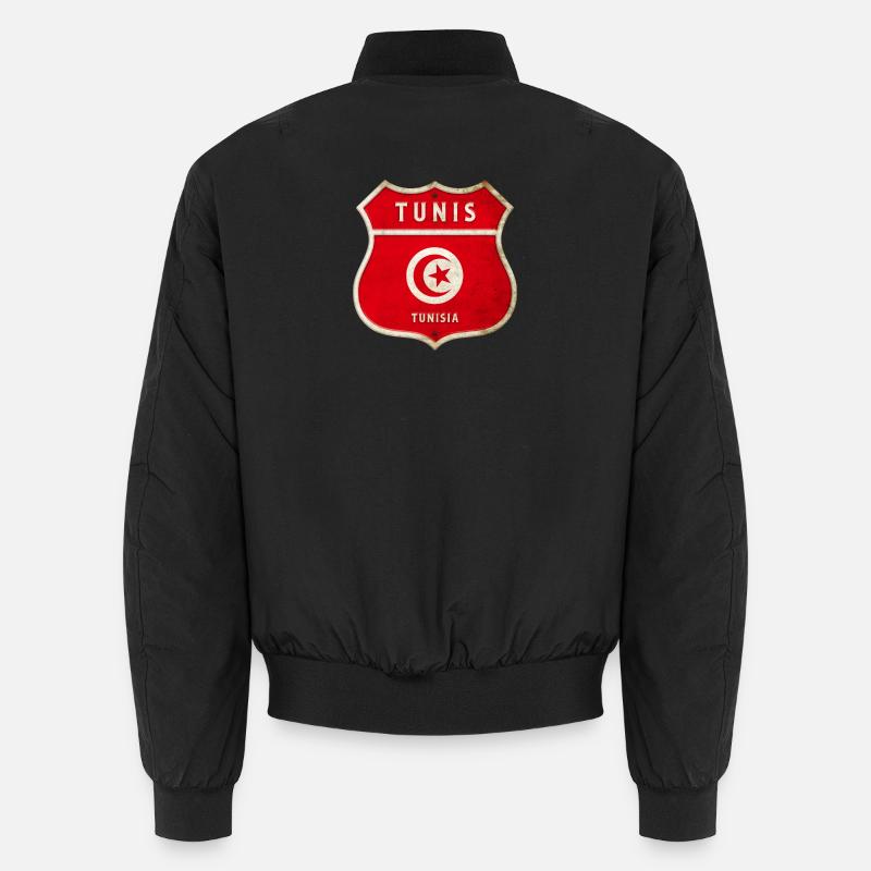 Tunis Tunisie Armoiries Drapeaux Design Bomber unisexe