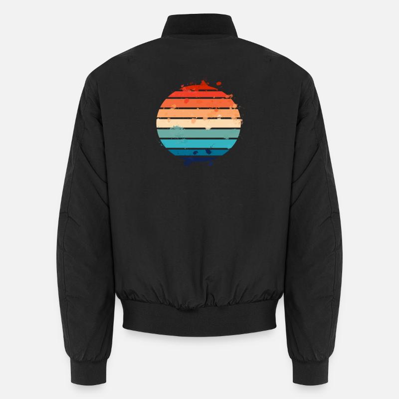 Splatter Retro Sunset - Unisex Bomber Jacket - black