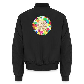 SeelenLicht des Potentials Sonja Ariel von Staden - Unisex Bomberjacke - Schwarz - Hinten - AI Model Male 185 light (185cm)