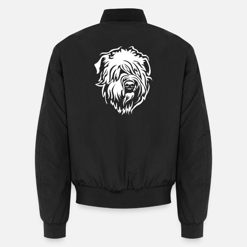 Wheaten Terrier Kopf "Black Edition" Unisex Bomberjacke
