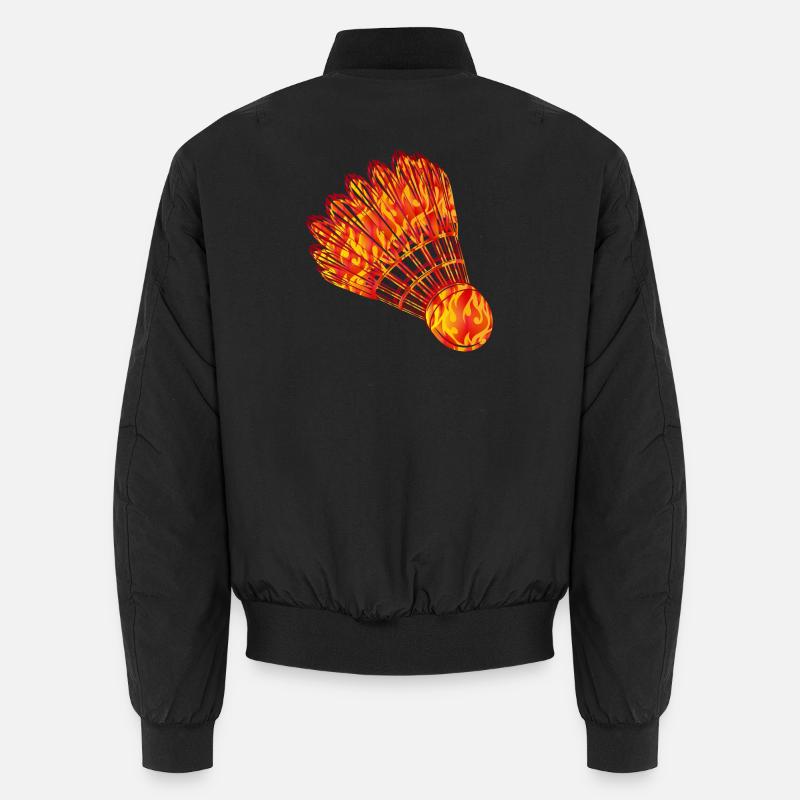 Badminton Badminton Fire Dessin Bomber unisexe