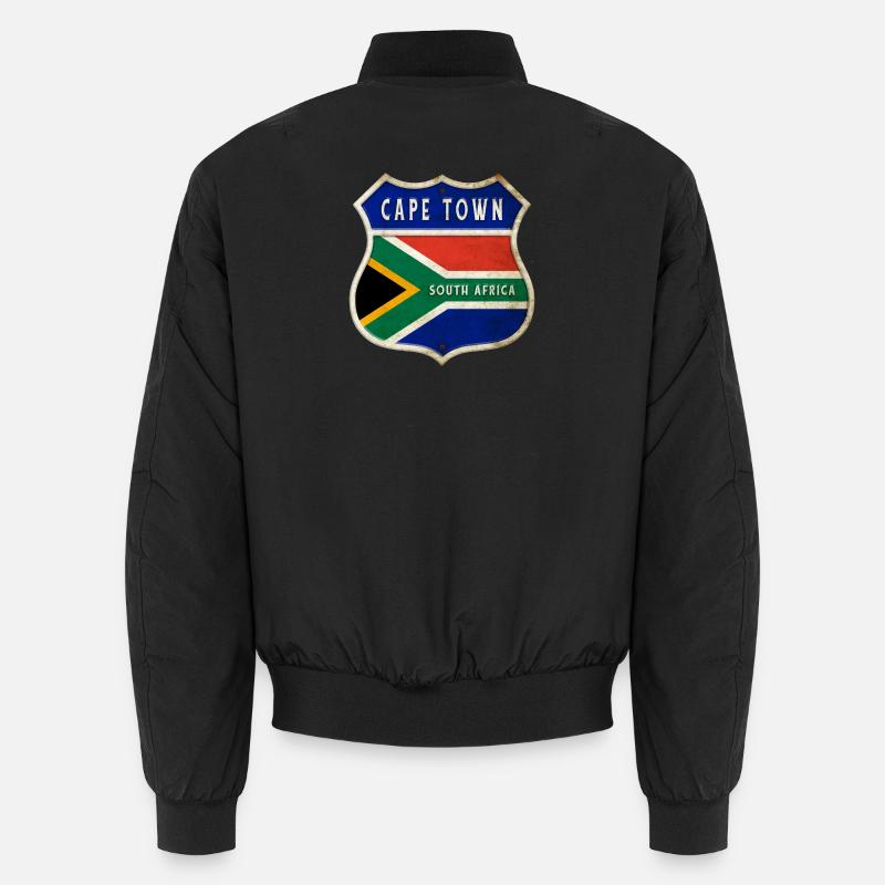Le Cap Afrique du Sud Armoiries Drapeaux Design Bomber unisexe