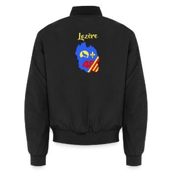 Lozère - Unisex Bomberjacke - Schwarz - Hinten - AI Model Male 185 light (185cm)
